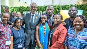 RCCDN and other Rwandans at Ireme Investment with H.E Paul Kagame